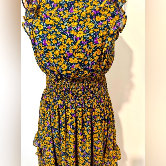 Lulus Mustard Floral Mock Neck Midi Dress 🌼 - Picture 12 of 12